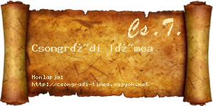 Csongrádi Tímea névjegykártya